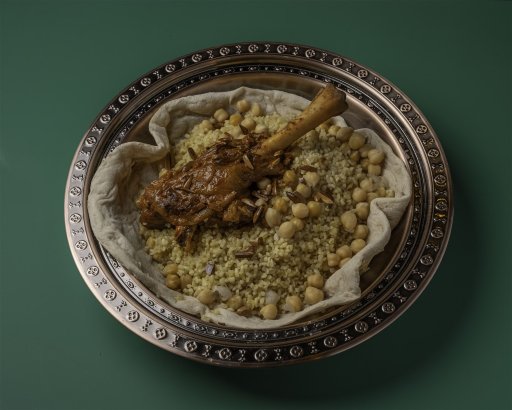 برغل بالحمص مع اللحم